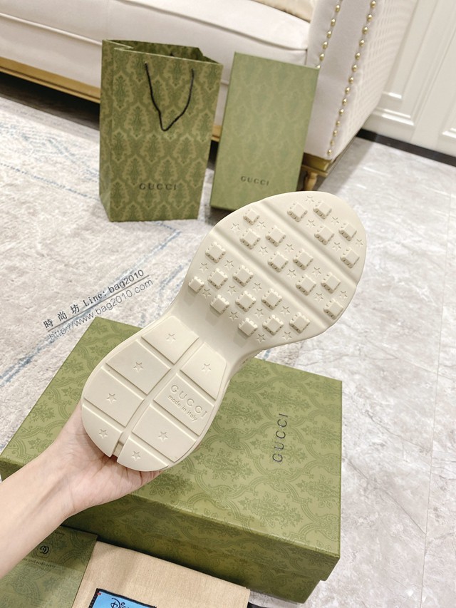 gucci古馳情侶款老爹鞋 市面最高端老爹鞋 gucci男女同款休閒運動鞋 dx3315